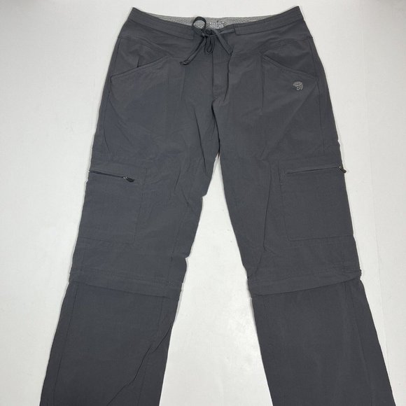 Mountain Hardwear Yuma Convertible Pants Women's Sz 8 / 32 Hiking Gray Flaw - Picture 2 of 12